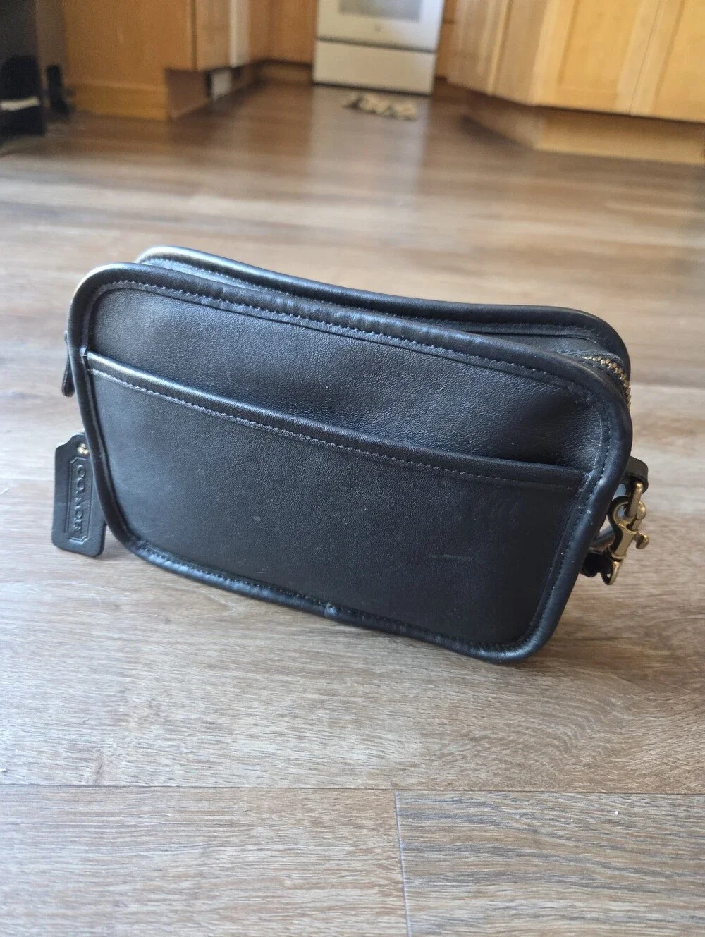 Vintage Coach Carnival Style 9925 Black Leather Bag Crossbody Purse w/Hang Tag